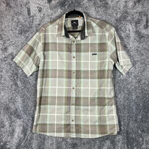 Sitka Gear Shirt Mens Large Plaid Button Up Short Sleeve Casual Lightweight